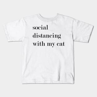 Social Distancing With My Cat Kids T-Shirt